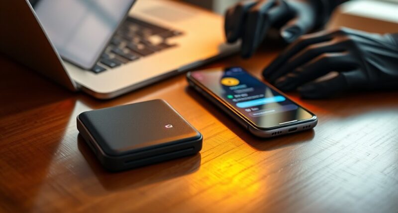 secure mobile hardware wallet use