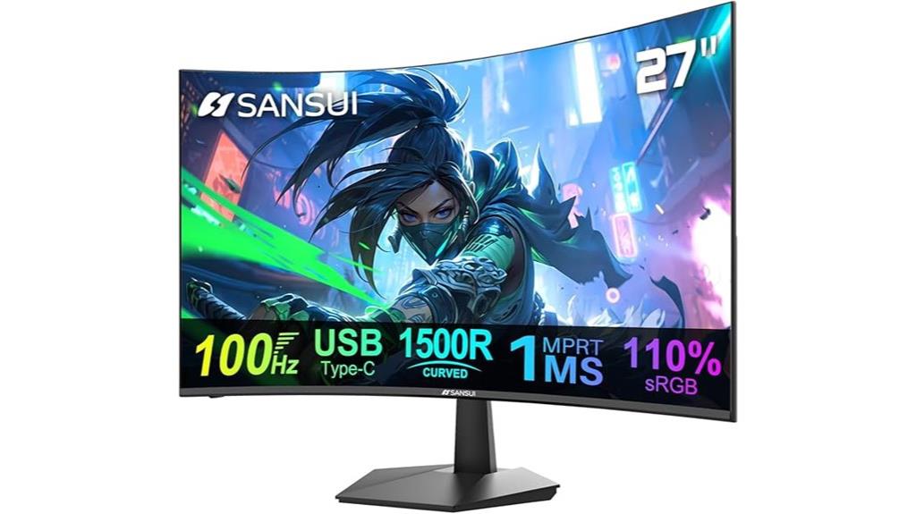 27 inch curved monitor