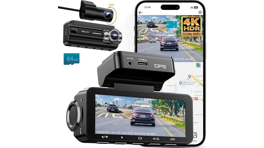 4k dash cam features