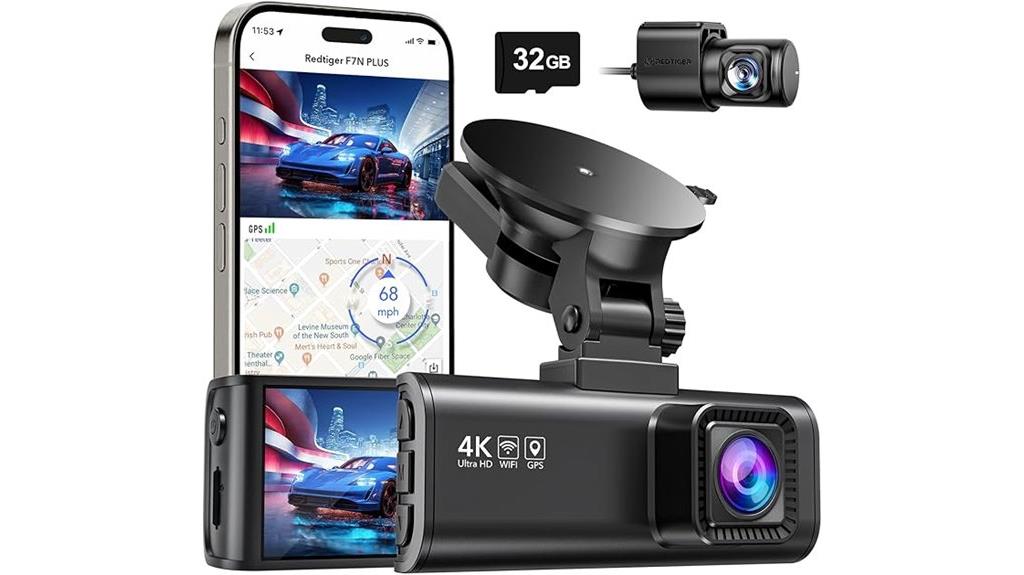 4k dash cam with wi fi