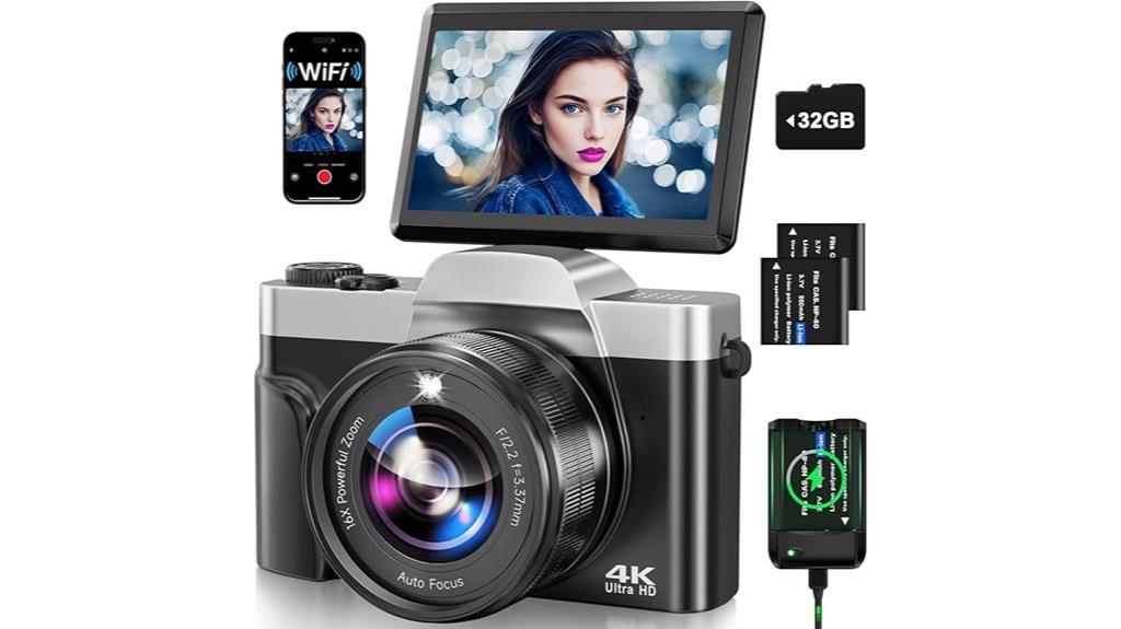 4k wifi zoom camera