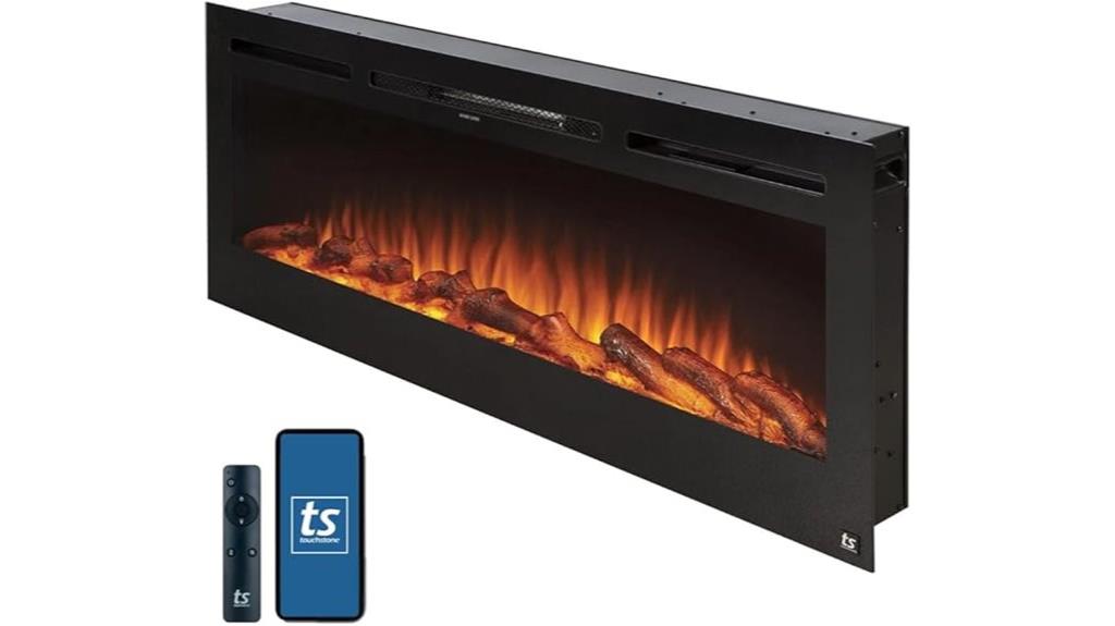 50 inch in wall fireplace