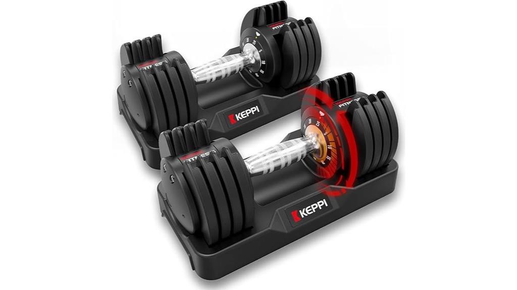 adjustable weight dumbbells set