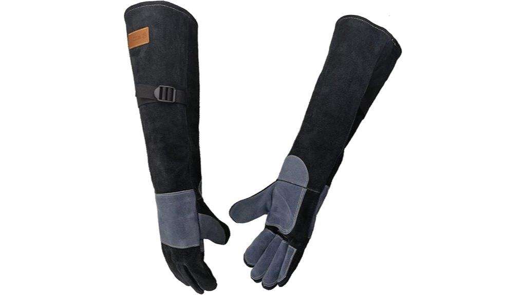 animal handling leather gloves