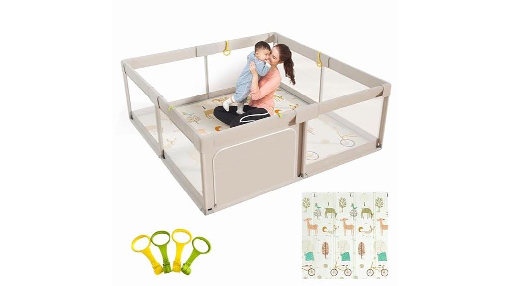 baby playpen with mat