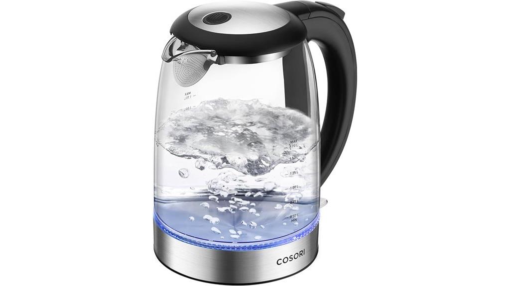 black glass electric kettle
