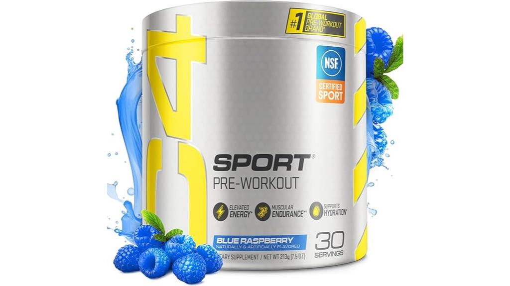 blue raspberry pre workout powder