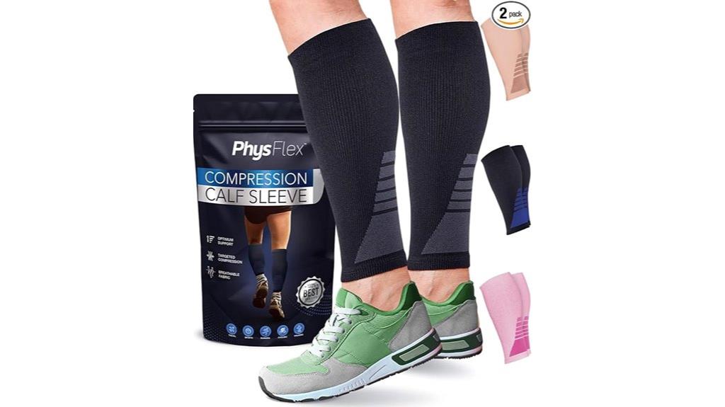 calf compression sleeve pair