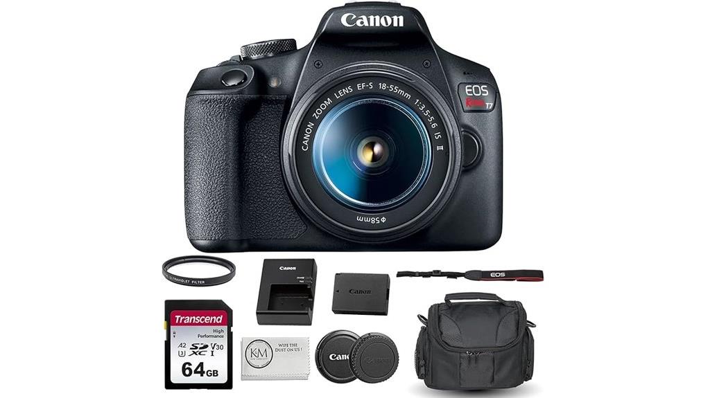 canon t7 dslr bundle