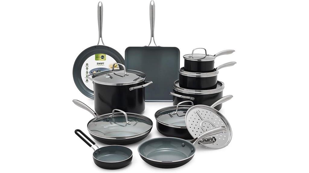 complete 17 piece cookware set