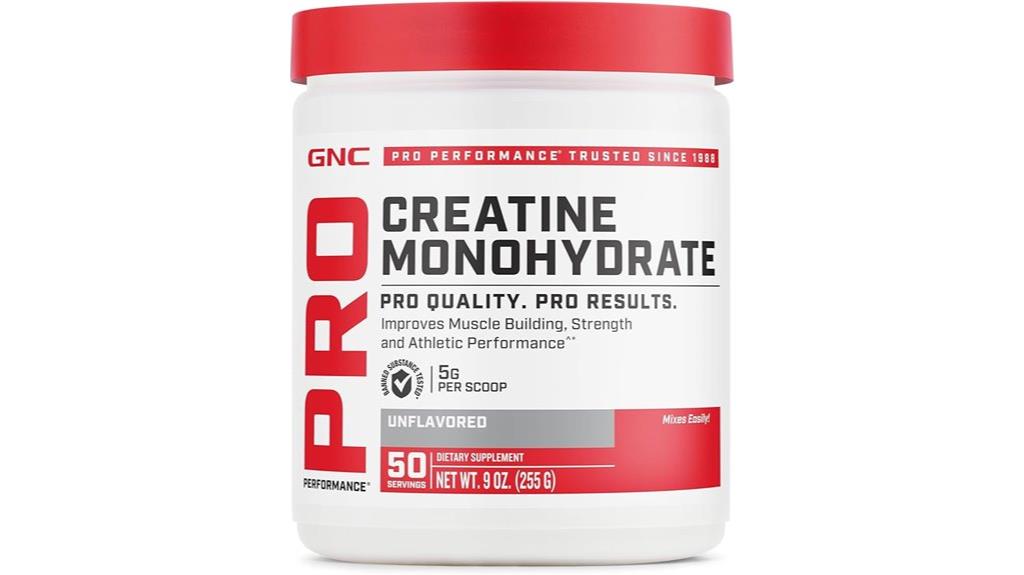 creatine monohydrate powder supplement