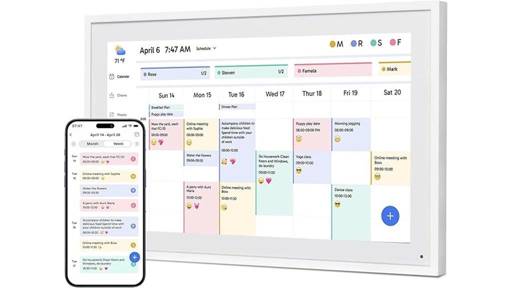 digital calendar for kids