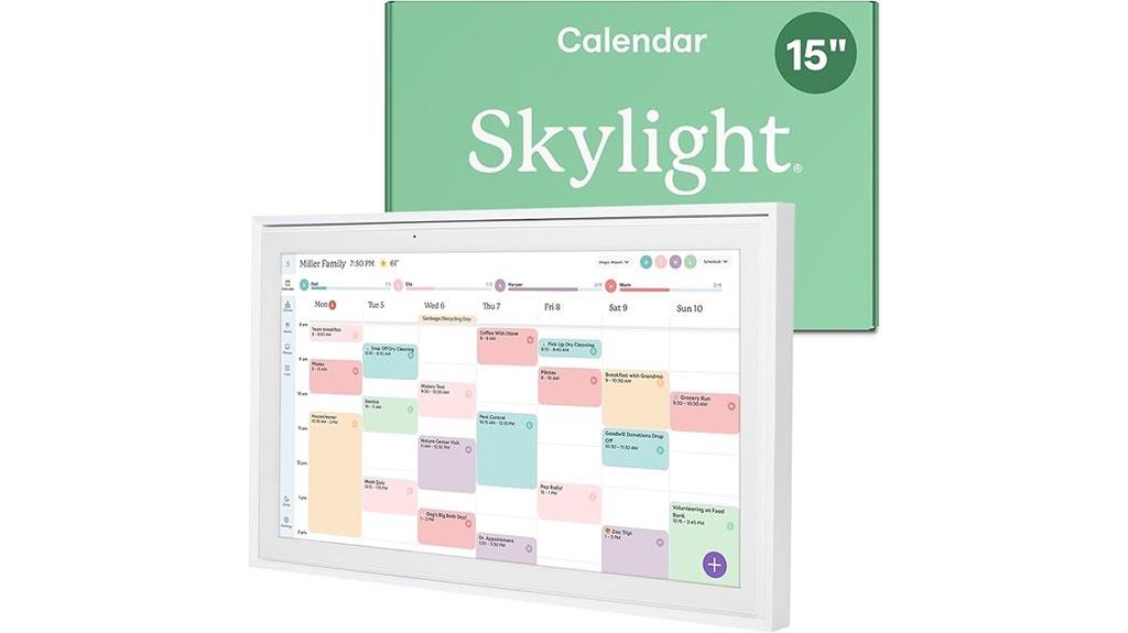 digital wall calendar with chores