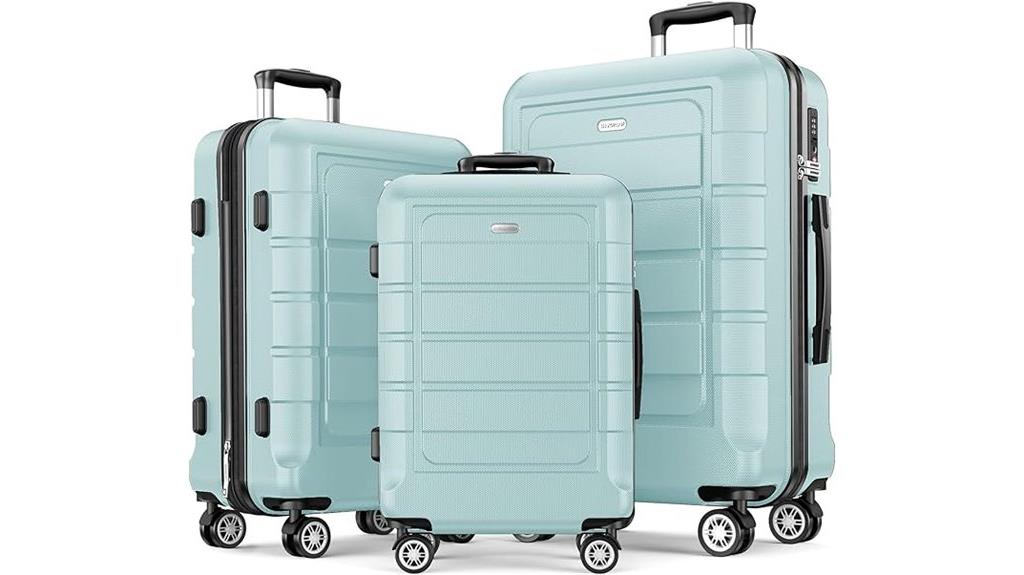 durable expandable pc abs luggage