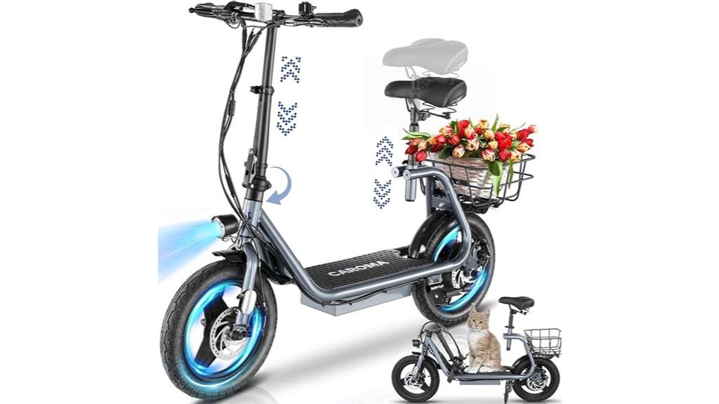 electric scooter with seat