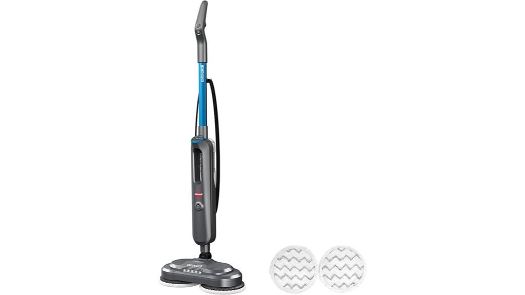 electric steam mop with rotating pads