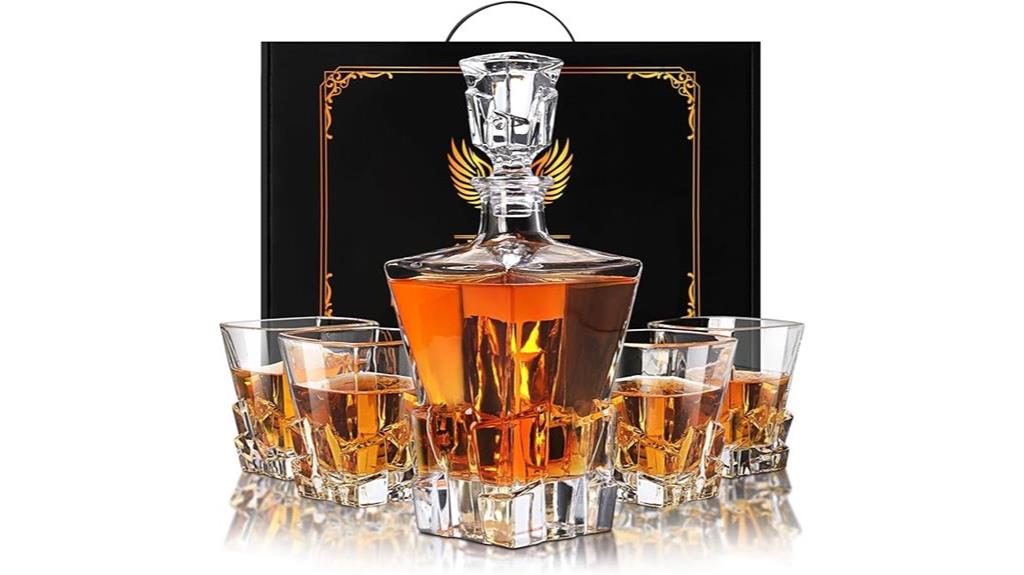 elegant whiskey decanter set