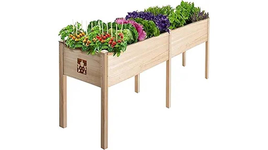elevated natural cedar garden