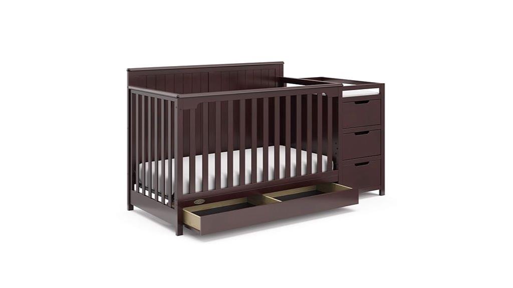 espresso convertible crib