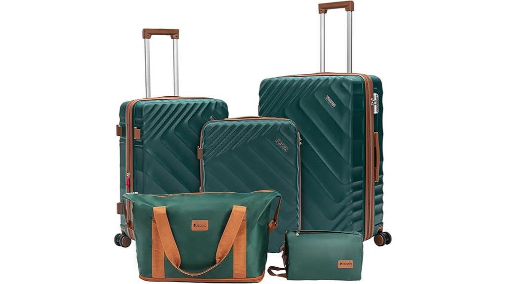 expandable spinner luggage set