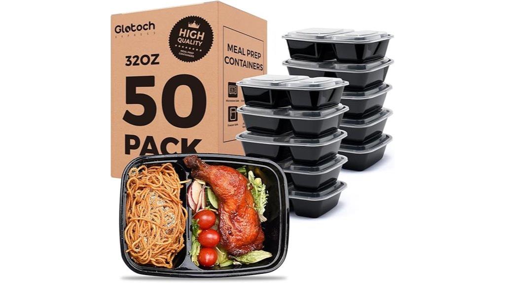 fifty 32oz meal containers