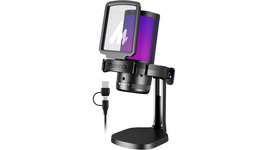 gaming microphone with rgb