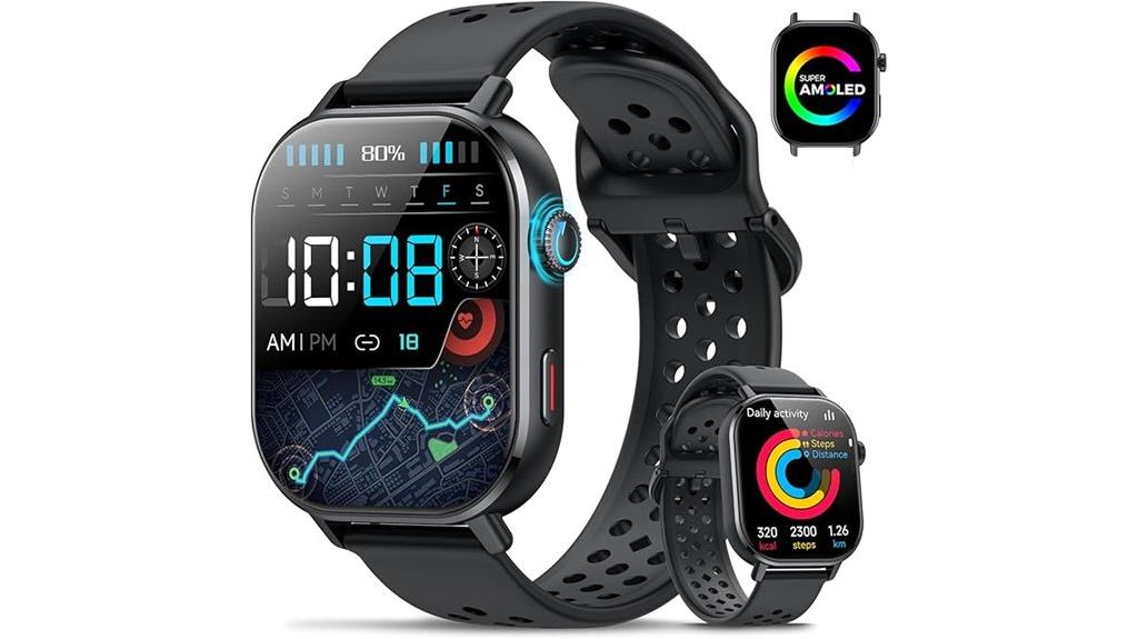 gps enabled amoled fitness watch