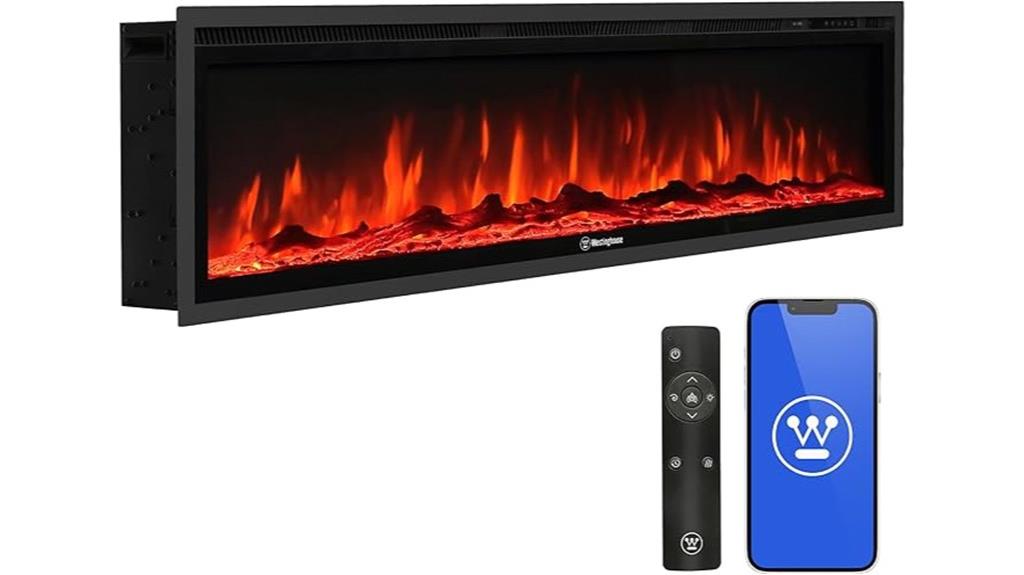 large 60 inch electric fireplace