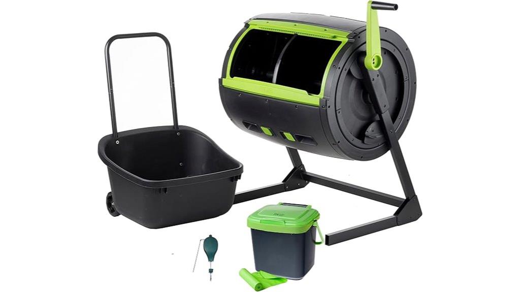 large dual stage compost tumbler