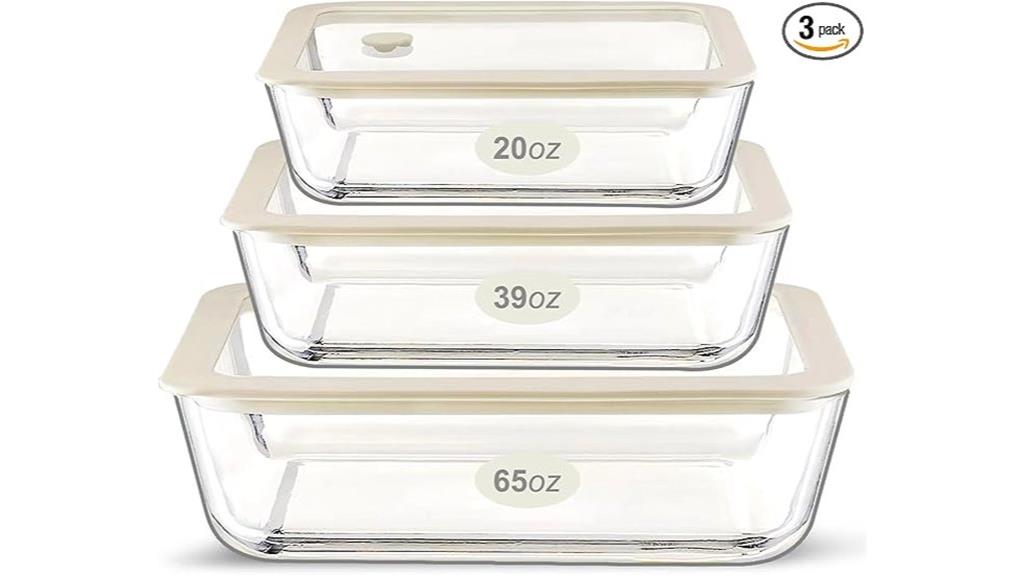 large glass food storage