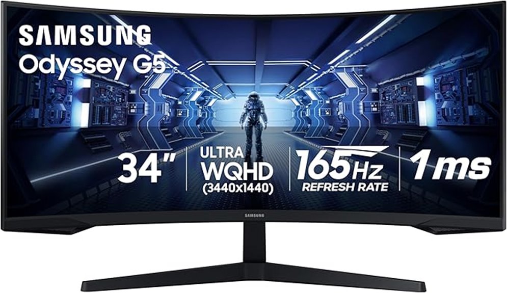 large ultra wide gaming monitor