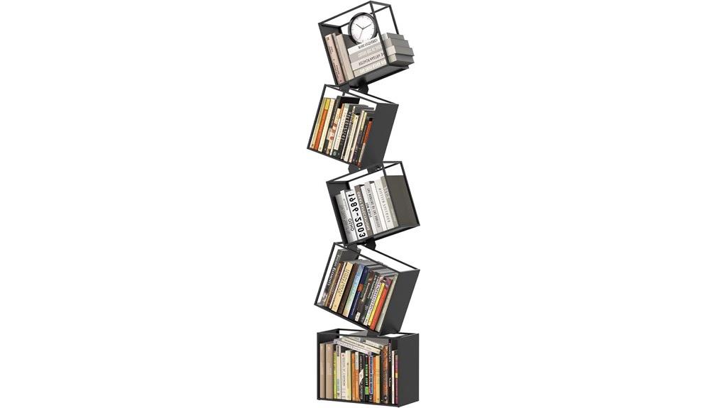 metal geometric bookshelf