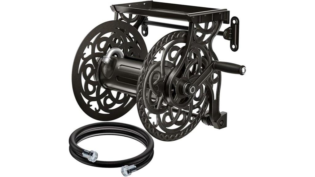 metal wall mounted hose reel
