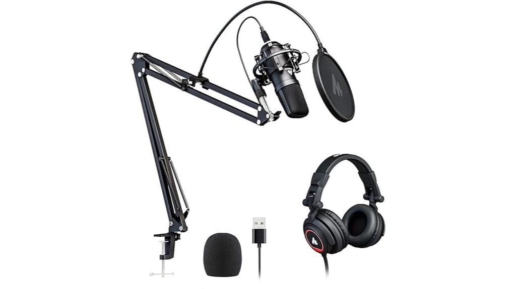microphone and headphone set