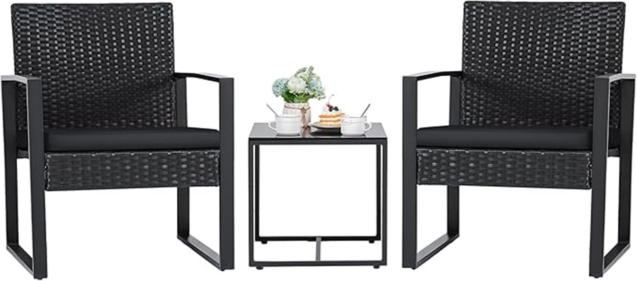 outdoor wicker patio set