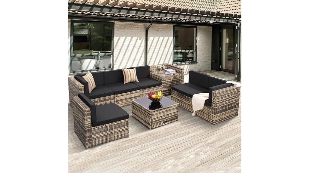 outdoor wicker patio set