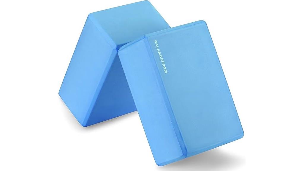 pair of colorful yoga blocks