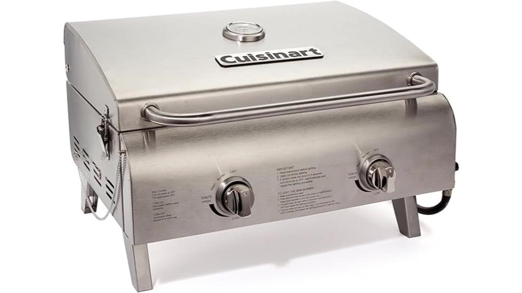 portable two burner gas grill