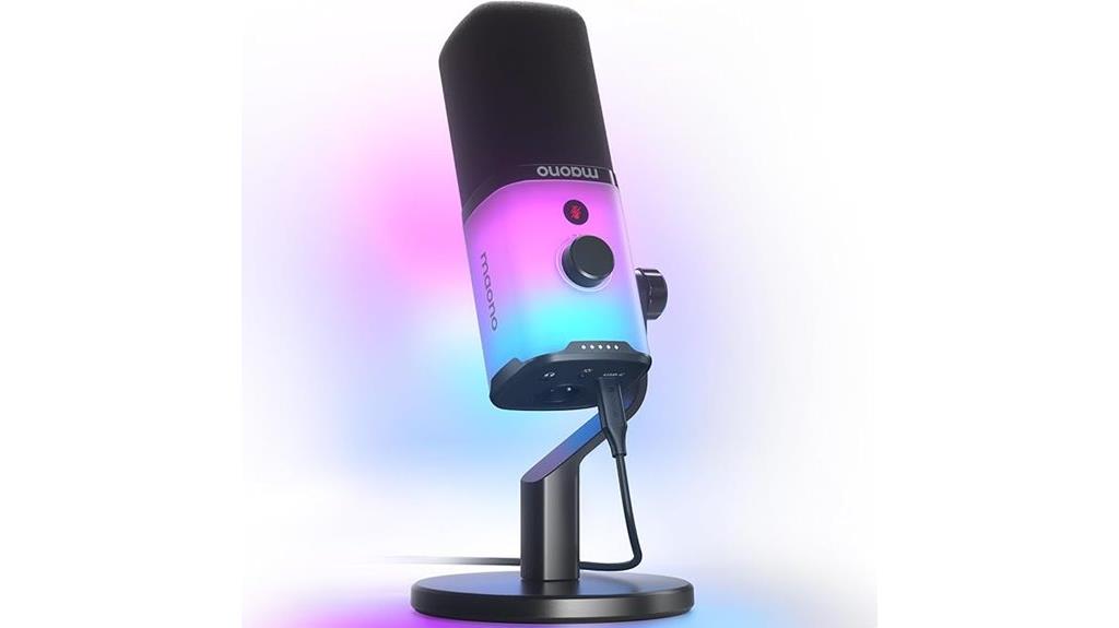 rgb colored gaming microphone