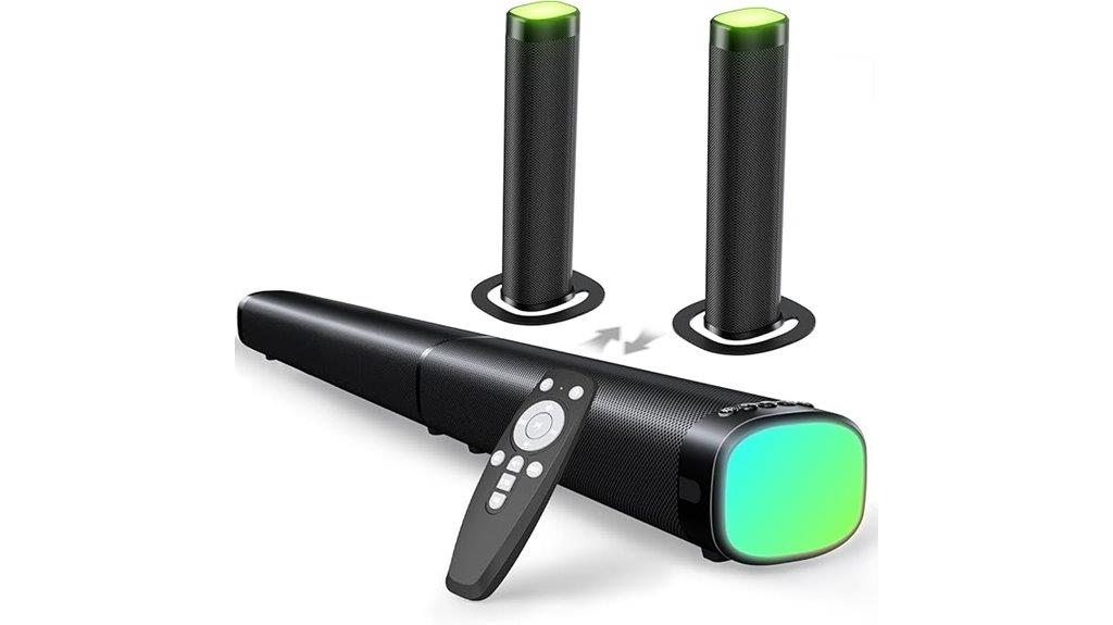 rgb light soundbar