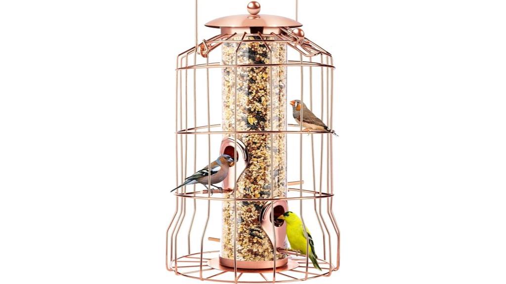 rose gold squirrel feeder