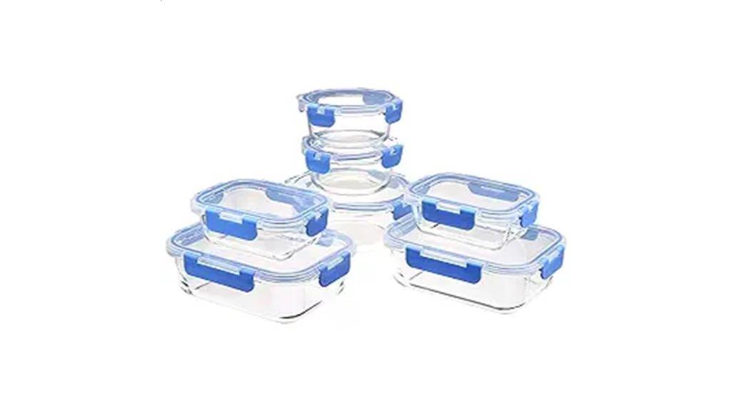 seven container glass set