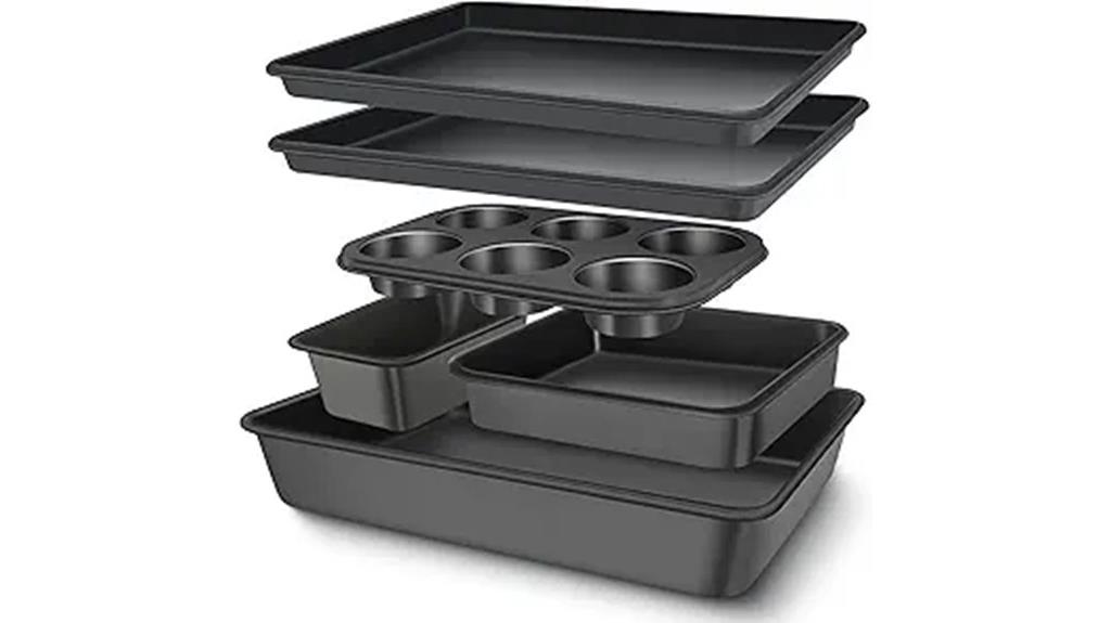 six piece nonstick bakeware set