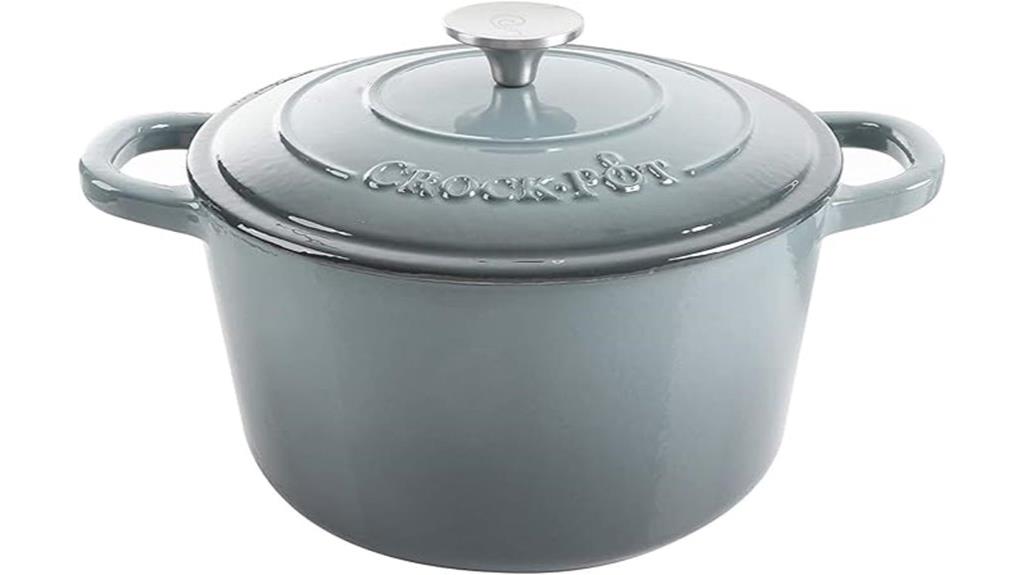 slate gray cast iron dutch oven
