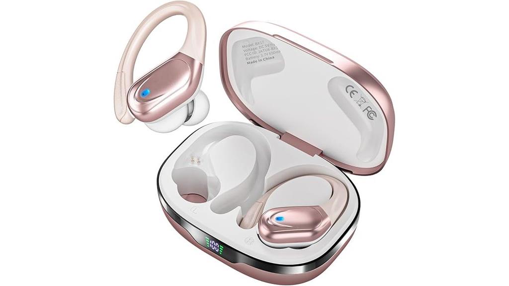 sporty led bluetooth earbuds