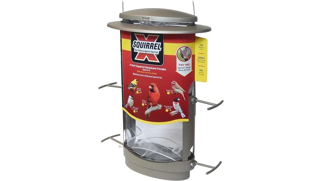 squirrel proof bird feeder