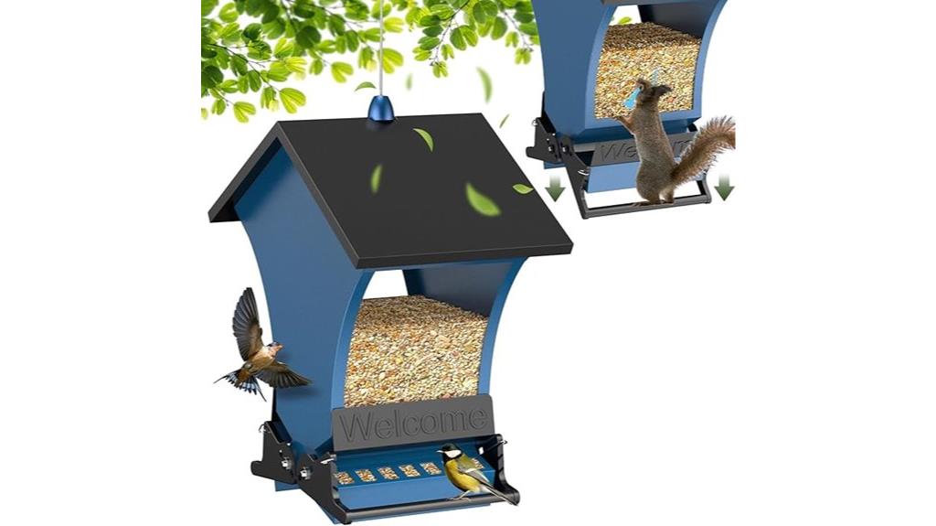 squirrel proof metal bird feeder