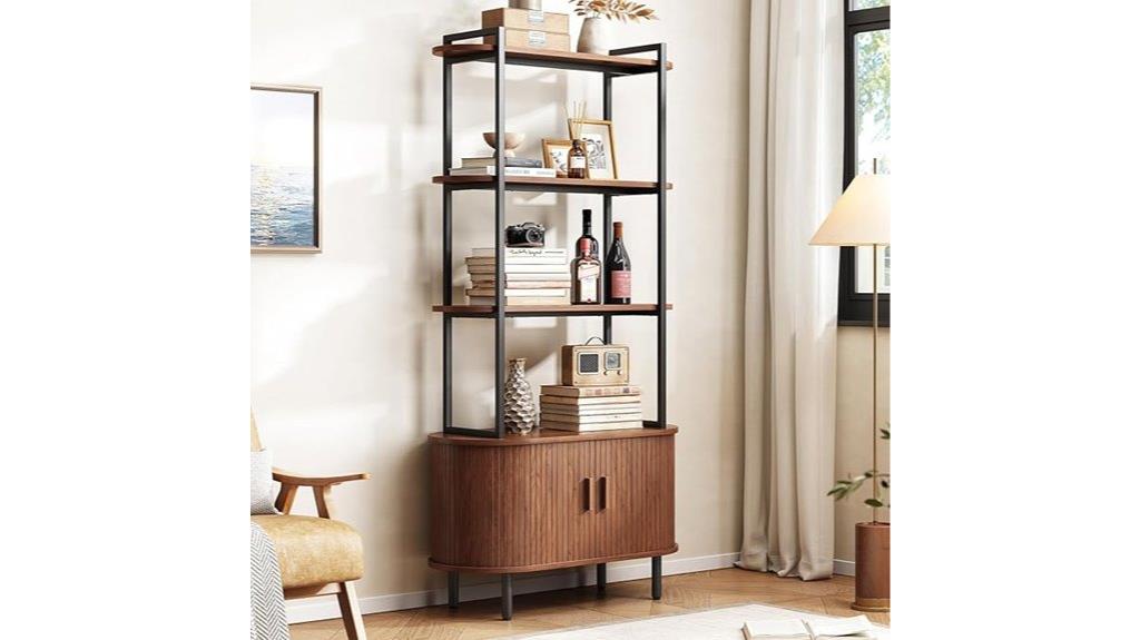 tall bookshelf with storage