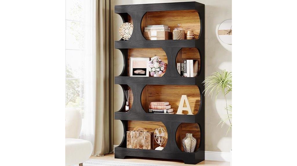 tall s shaped bookcase