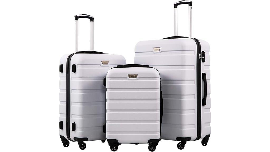 three piece spinner luggage